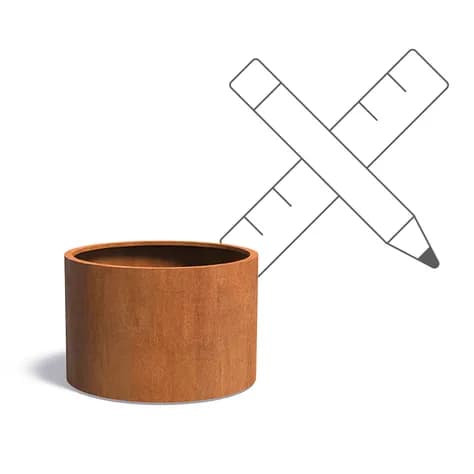 CIRCUM avec fond Acier corten