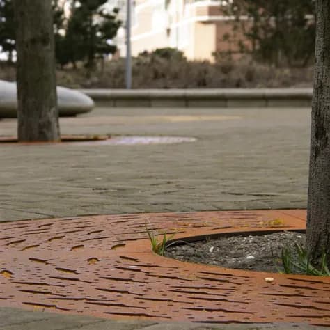 Grilles d'arbres ronde 1200 Acier enduit