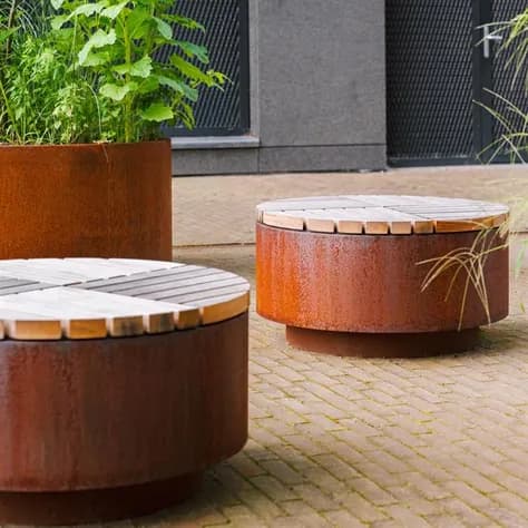 AROS carré Acier corten